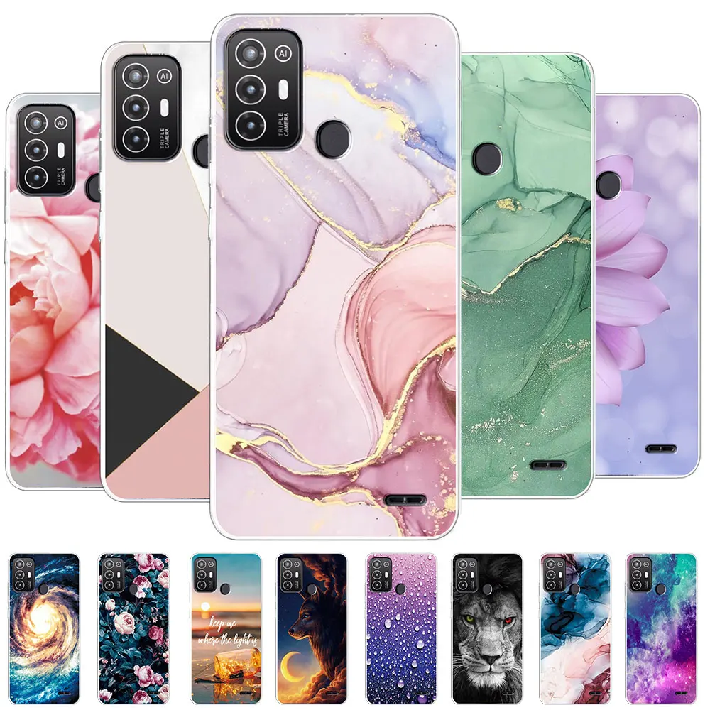 Per Zte Blade A52 Custodia Cover 6.52 ''Marble Tpu Custodia Morbida In Silicone Trasparente Per Zte Blade A52 Coque Fundas Per Paraurti Zte A52