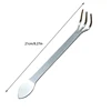 1Pc Stainless Steel Root Rake Bonsai Potted Plants 3-Prong Loosen Soil Tool Handheld Rustproof Rake Home Gardening Tool 21cm 5