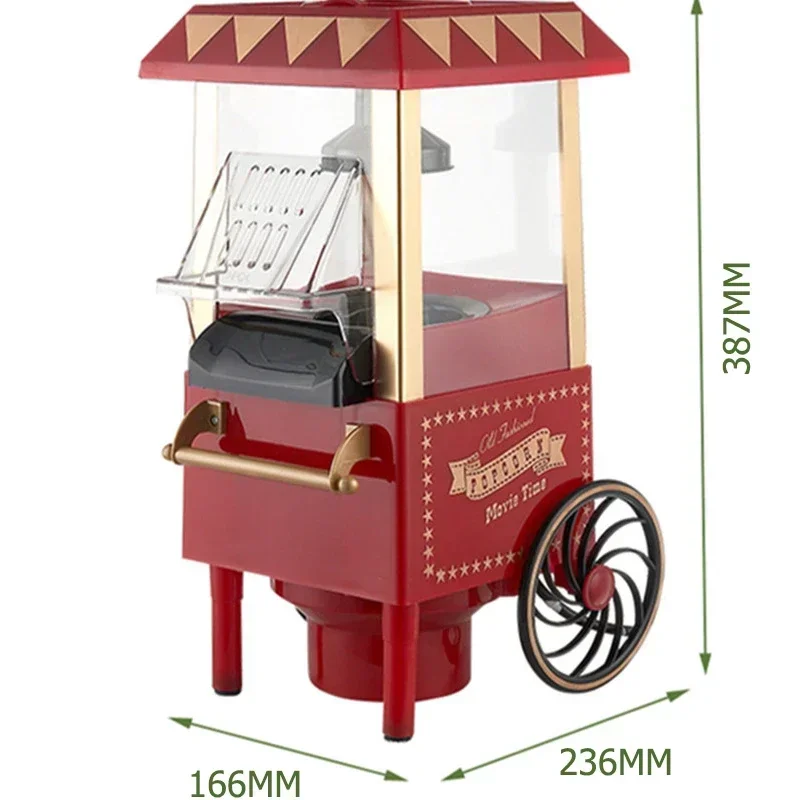 Electric Popcorn Maker Home Corn Popcorn Making Machine Fully Automatic Trolley Corn Popper DIY Creativity For Children 6