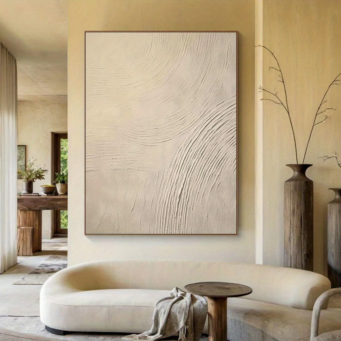 Wabi-Sabi Wall Art Black Beige Abstract Painting Medieval Black Beige Handmade Canvas Oil Painting Black Minimalist Wall Decor Wabi-Sabi Wall Art Black Beige Abstract Painting Medieval Black Beige Handmade Canvas Oil Painting Black Minimalist Wall Decor