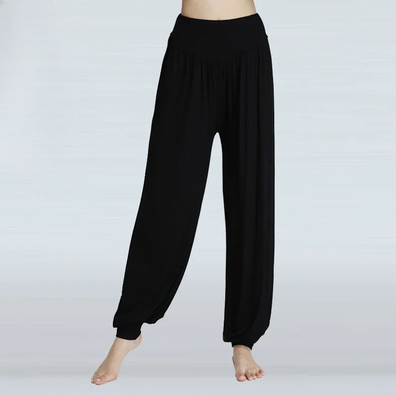 Yoga Pants Sports Pants Women Wide Leg Pants Dance Pants Women's Modal Loose Feet Dancing Wide-Legged Leotards Latin Yoga Practice Long Trousers Soft Modal Home Pants