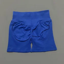 Women's Scrunch Butt Seamless Gym Shorts - Fitness & Yoga Sportswear - M (Deep Sea Blue)