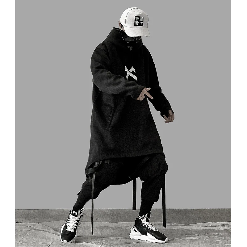 Emo Men Japanese Harajuku Sweatshirt Oversize Hoodie Korean