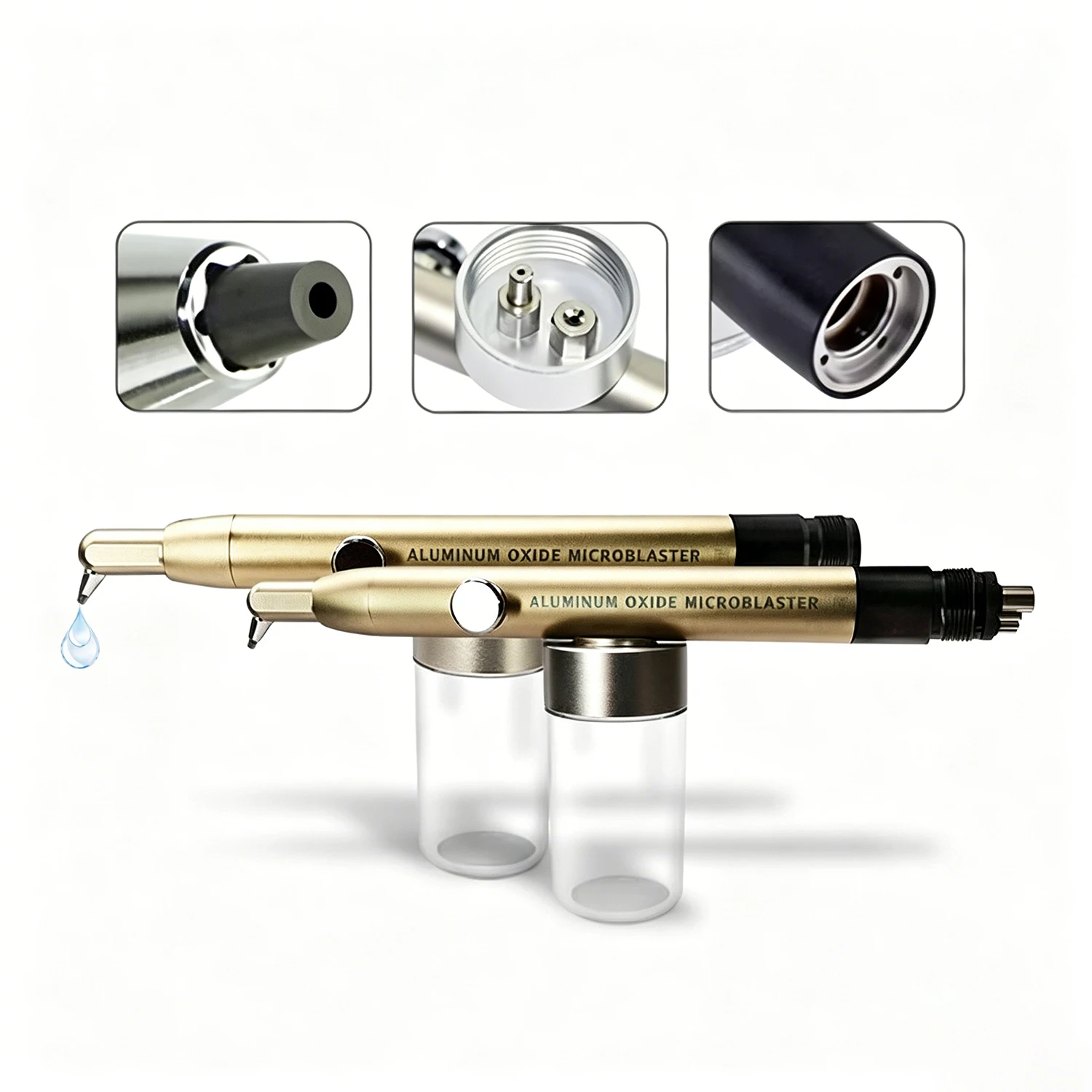 Dentaler Aluminiumoxid-Mikrosandstrahler mit Wasserspray 2/4 Löcher Kavo-Anschluss Zahnmedizinisches Instrument