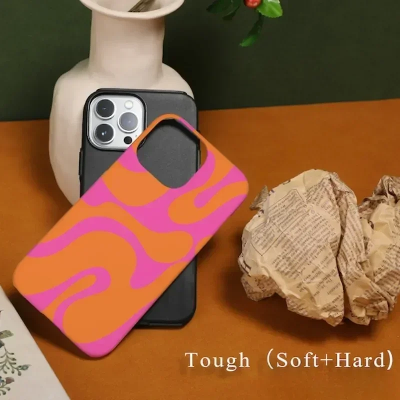 Luxurious Double-Layer Orange Water Splash Phone Case