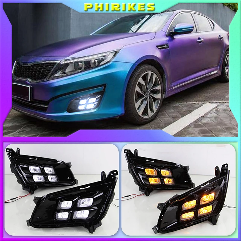 

LED Daytime Running Light For Kia Optima K5 2014 2015 2016 Car Accessories Waterproof ABS 12V DRL Fog Lamp Decoration