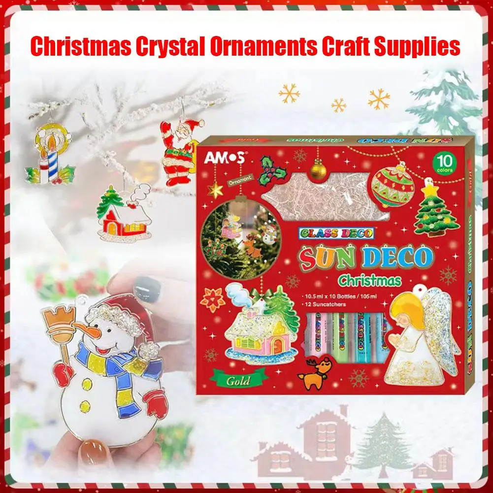 DIY Crystal Paint Arts and Crafts Set Christmas Bake Free Glue Crystal Glue  DIY Guka Colored Pendant Children's Gift - AliExpress