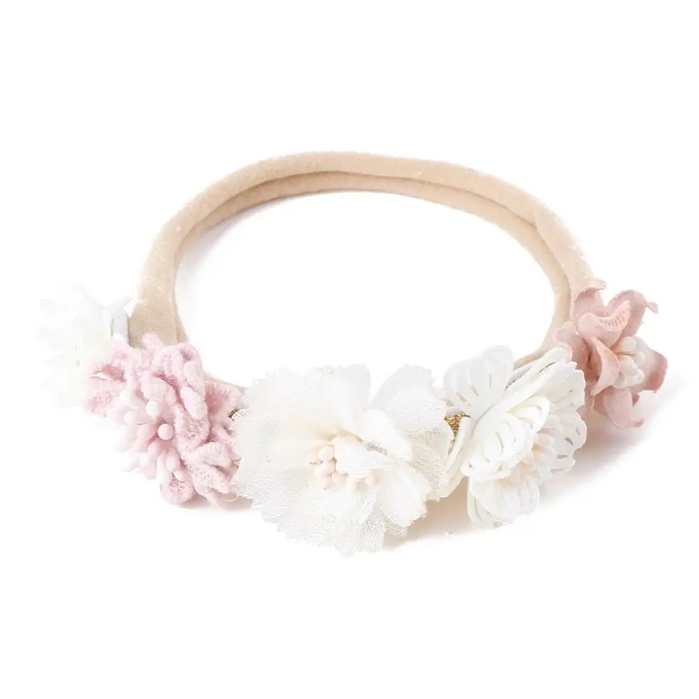 baby accessories diy New Bohemia Elastic Flower Kids Headband Baby Girls Toddler Headwear Cute Gifts Photo Props Kids Accessories Baby Accessories best of sale