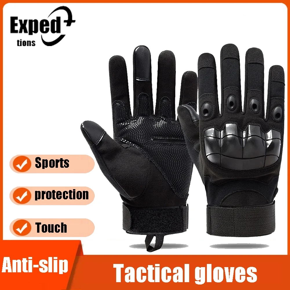 

Tactical Full Finger Men Military Gloves Touch Screen Paintball Airsoft Hard Knuckle Outdoor Climbing Riding Army Combat Gloves