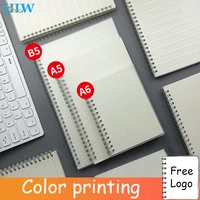 A5 A6 B5 Spiral Book Coil Notebook To-Do Lined Dot Blank Grid Paper Journal Diary Sketchbook for School Supplies Stationery