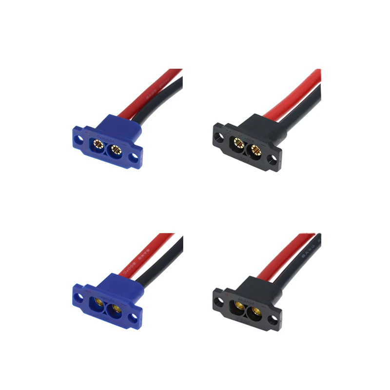 1PCSRCAircraftEC8EEC8MaleFemaleBrassGoldplatedPlug100APanel