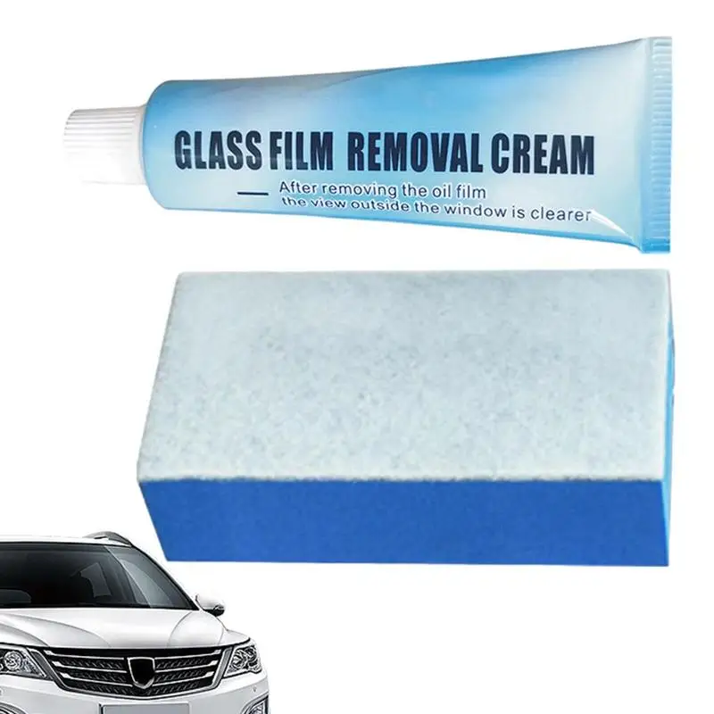 

Car Glass Cleaner Cleaning Paste Car Oil Film Dirt Remover With Sponge Water Stain Remover For Glass Shower Door Car Window