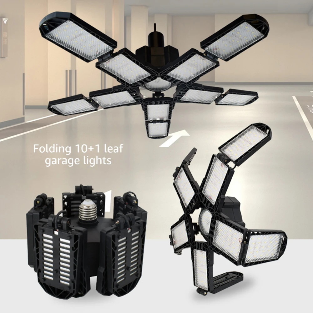 

LED Garage Lights Super Bright LED Garage Ceiling Light LED Shop Light E26/E27 Socket LED Lamp for Workshop Warehouse Attic