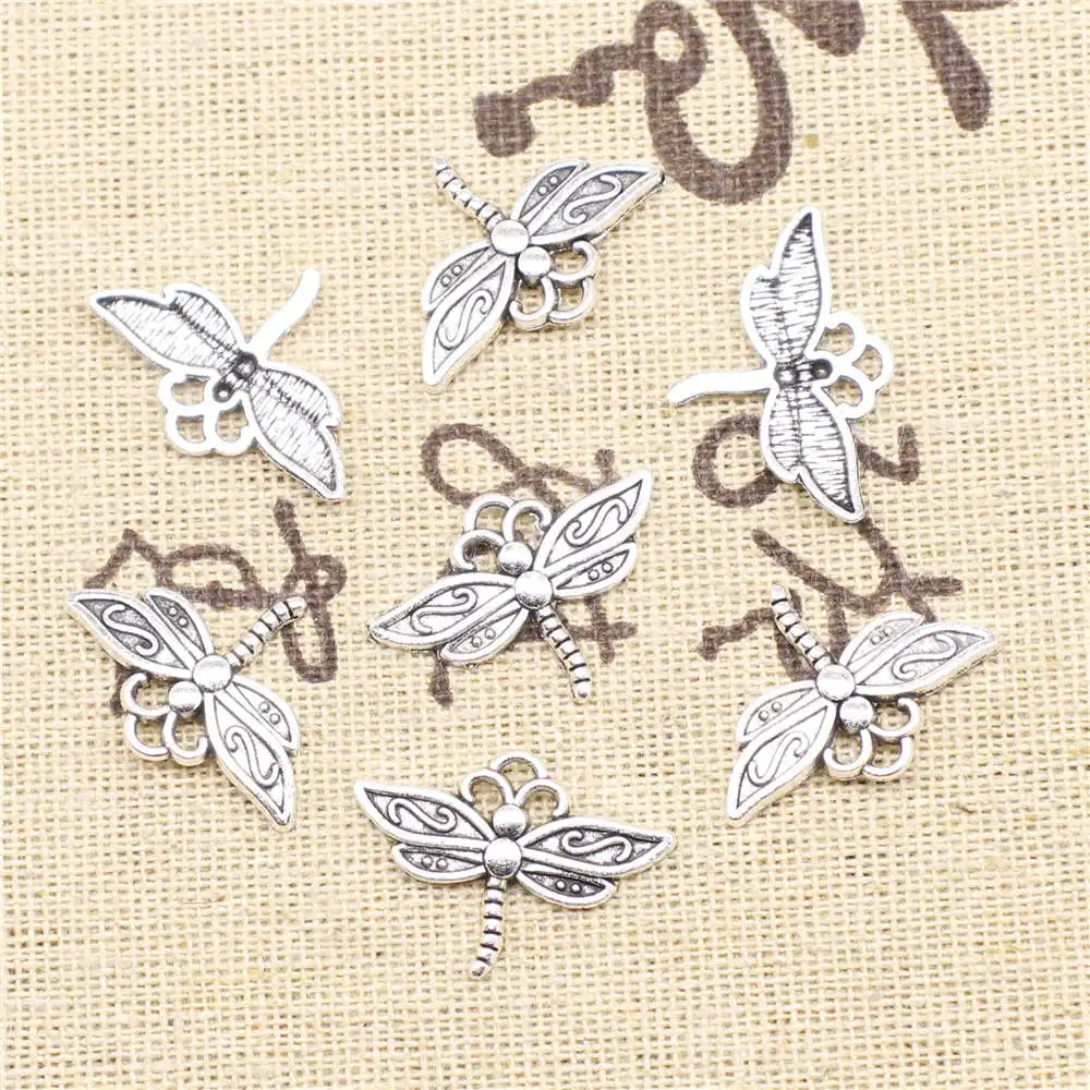 

Подвески для ювелирных изделий, стрекозы, античное серебро, ювелирные изделия, Подвески 16x2 3 мм, 20 шт.