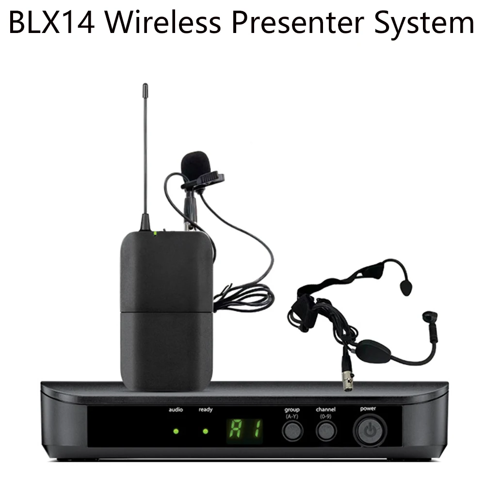 

BLX14 BLX4 BLX1 Wireless Presenter System With bodypack Lavalier Microphone for Karaoke Stage Performance Church Speech