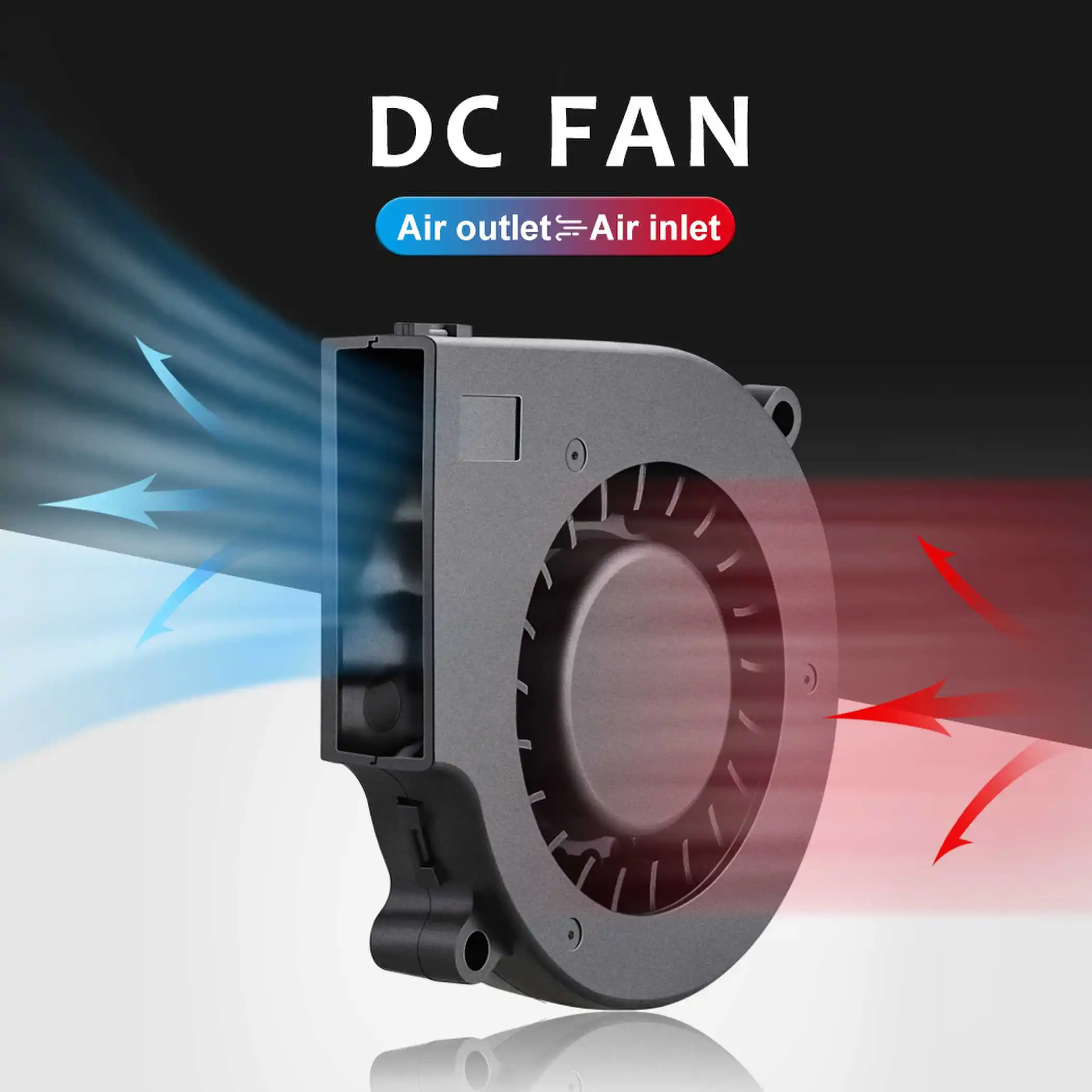 Gdstime-dc Turbo Centrífuga Cooler de Refrigeração Ventilador 5v 12v 24v 7515 7cm 75 mm x 15 mm 7cm 70 mm Peças - Imagem 4
