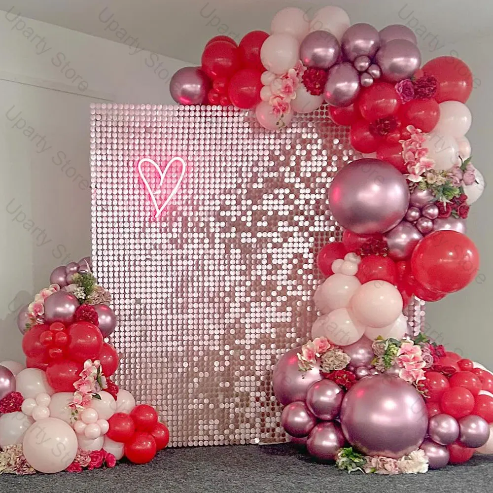 12 Pannelli Sfondo Paillettes 30x30cm - Decorazioni Festa Compleanno, Matrimoni, Eventi Con Effetto Brillantato - Foto 7