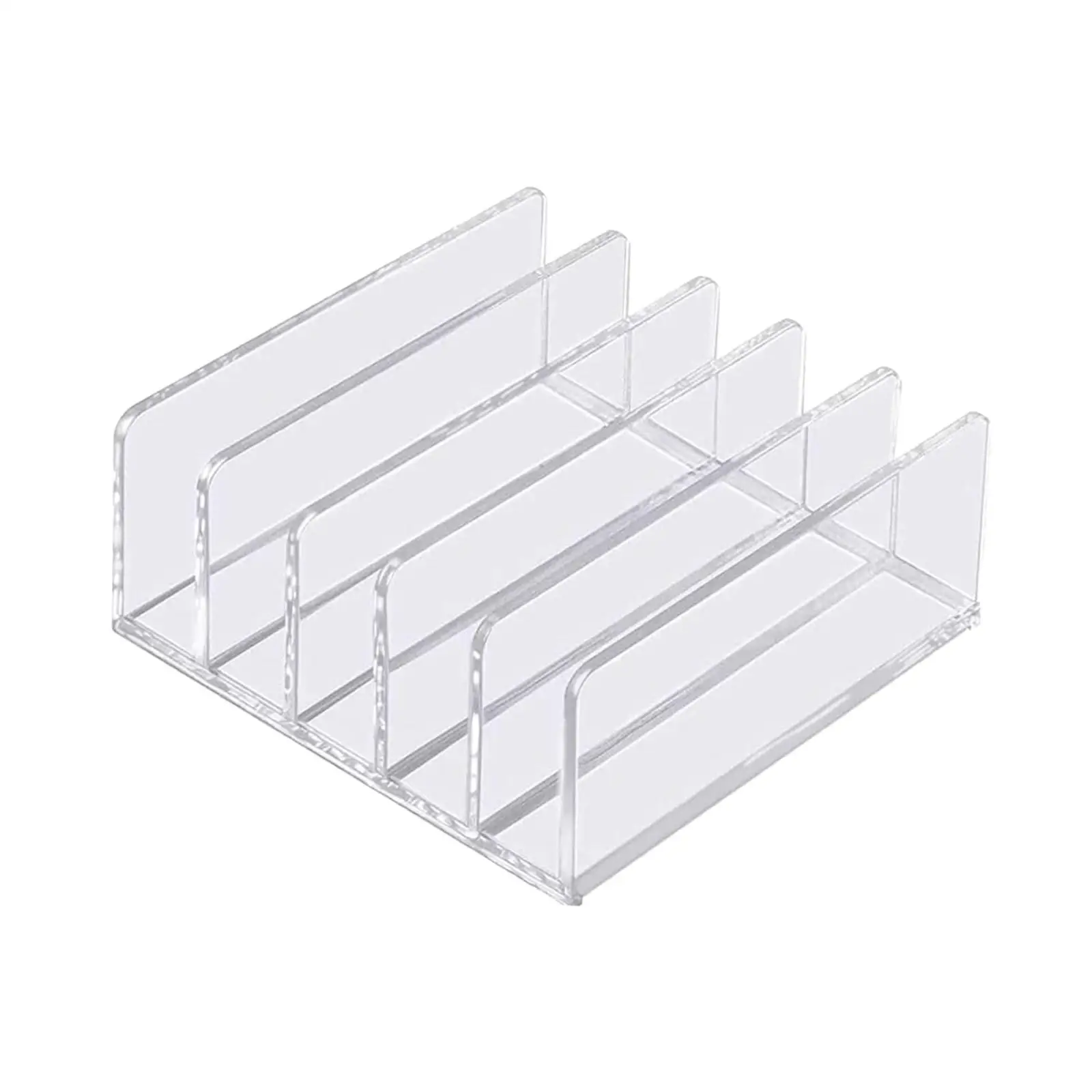 Desktop File Holder Mail Organizer Storage Acrylic Desk Organizer for Brochures Desk Accessories Letters School Office Supplies