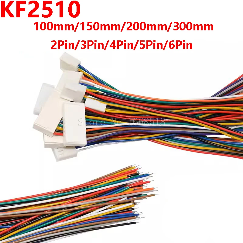 thumbnail image 1 of 10 piezas KF2510 Cable 10CM/20CM/30CM 2/3/4/5/6 PIN Conector Enchufe Con Cable Cable 2,54MM PASO 2P/3P/4P/5P/6P26AWG Cable de Conexión, 1 of 4