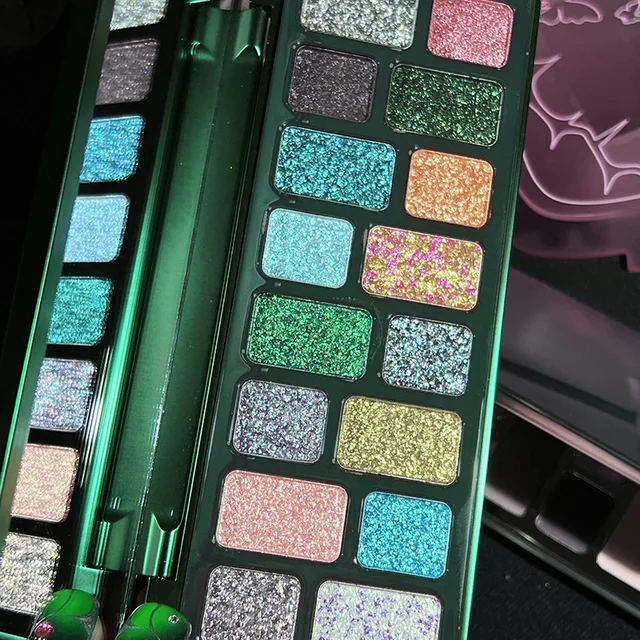 59224-e46ddd.jpg 16 Color Green Pearl Eyeshadow Makeup Palette Waterproof Lasting Diamond Glitter Eyeshadow Sparkling Crystal Eye Makeup Cosmetic