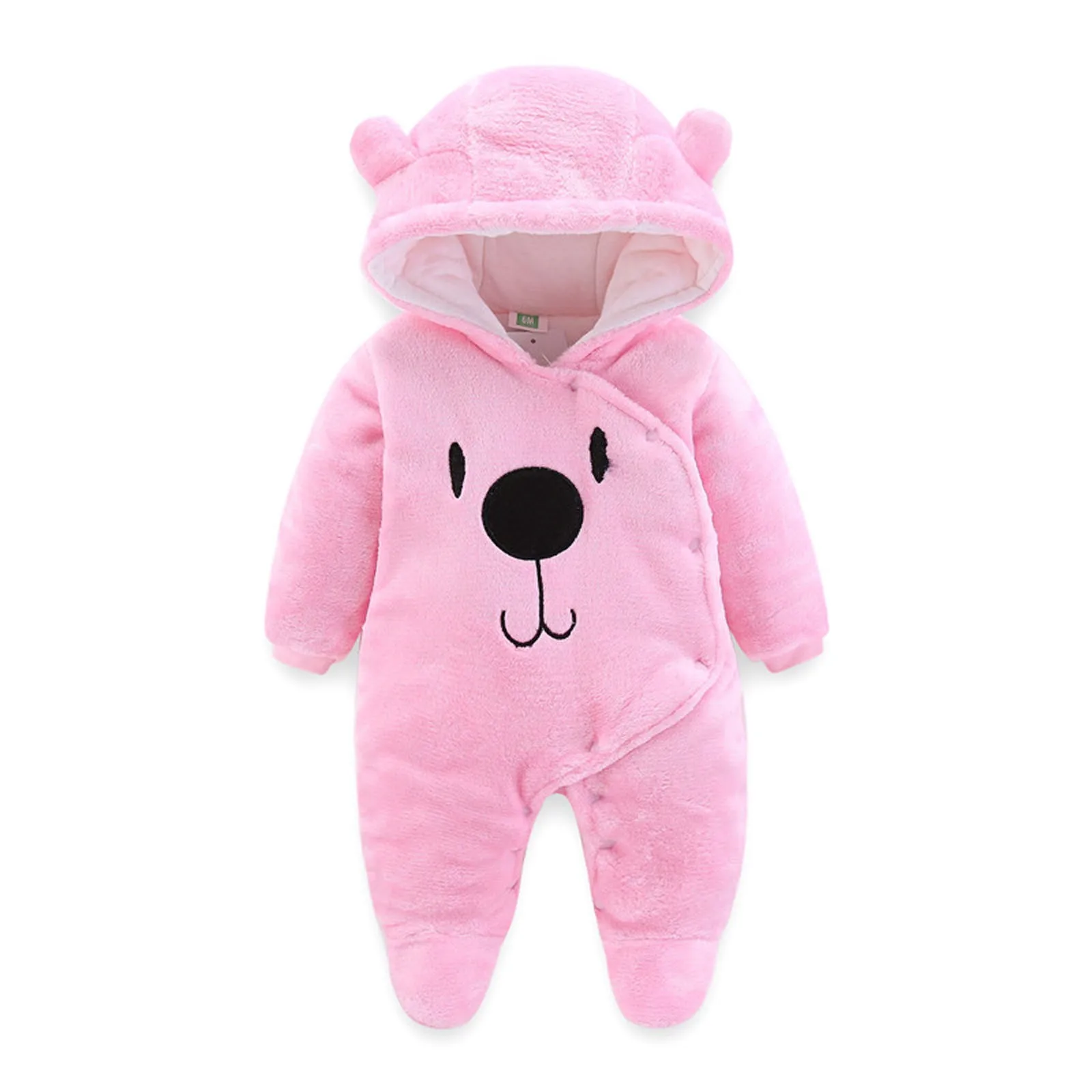 Winter Newborn Baby Rompers Hoodie Cotton Thick Warm Toddler Girls Boys Romper Climbing Outwear Baby Clothes For Newborns Autumn