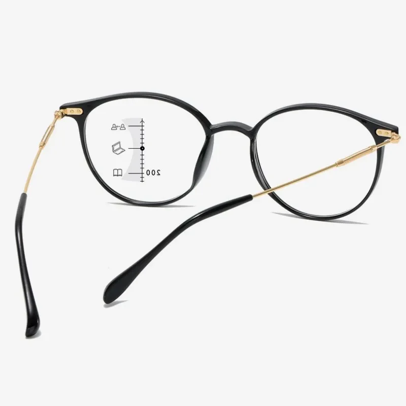 Ultralight Progressive Reading Glasses Unisex Multifocal Eyeglasses Anti-Blue Light Near Far Presbyopia Glasses Diopter To +4.0 5