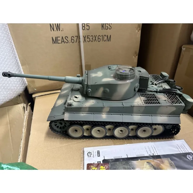 1/16 Henglong German Tiger I 7.0 RC Tank 3818 S33 RTR Model Infrared Combating Radio Control Battle Tanks Battery Toys TH24571 3