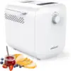 Automatic Bread Maker Machine, 1LB/1.5LB Programmable 2 Loaf Sizes, 3 Crust Colors, Small Digital Home Bakery with Dough, Cake, 1
