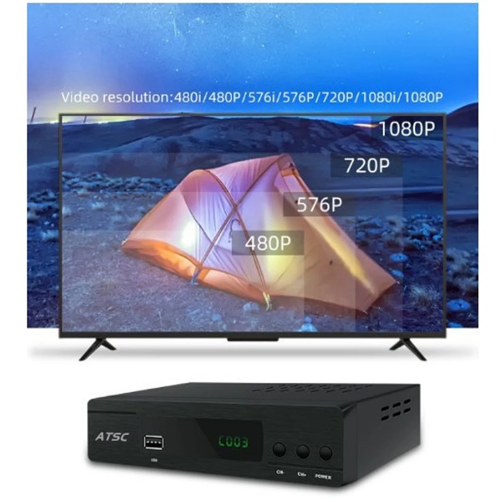 Korea ATSC Digital TV Converter With Korea Language Terrestrial HD Digital Receiver Tuner For Korea,USA,Canada,Mexico ATSC-T 3