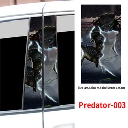 Predator Waterproof Car Sticker Decals - B - Pillar Center Column Decorative Cover - 2pcs (Predator 003)