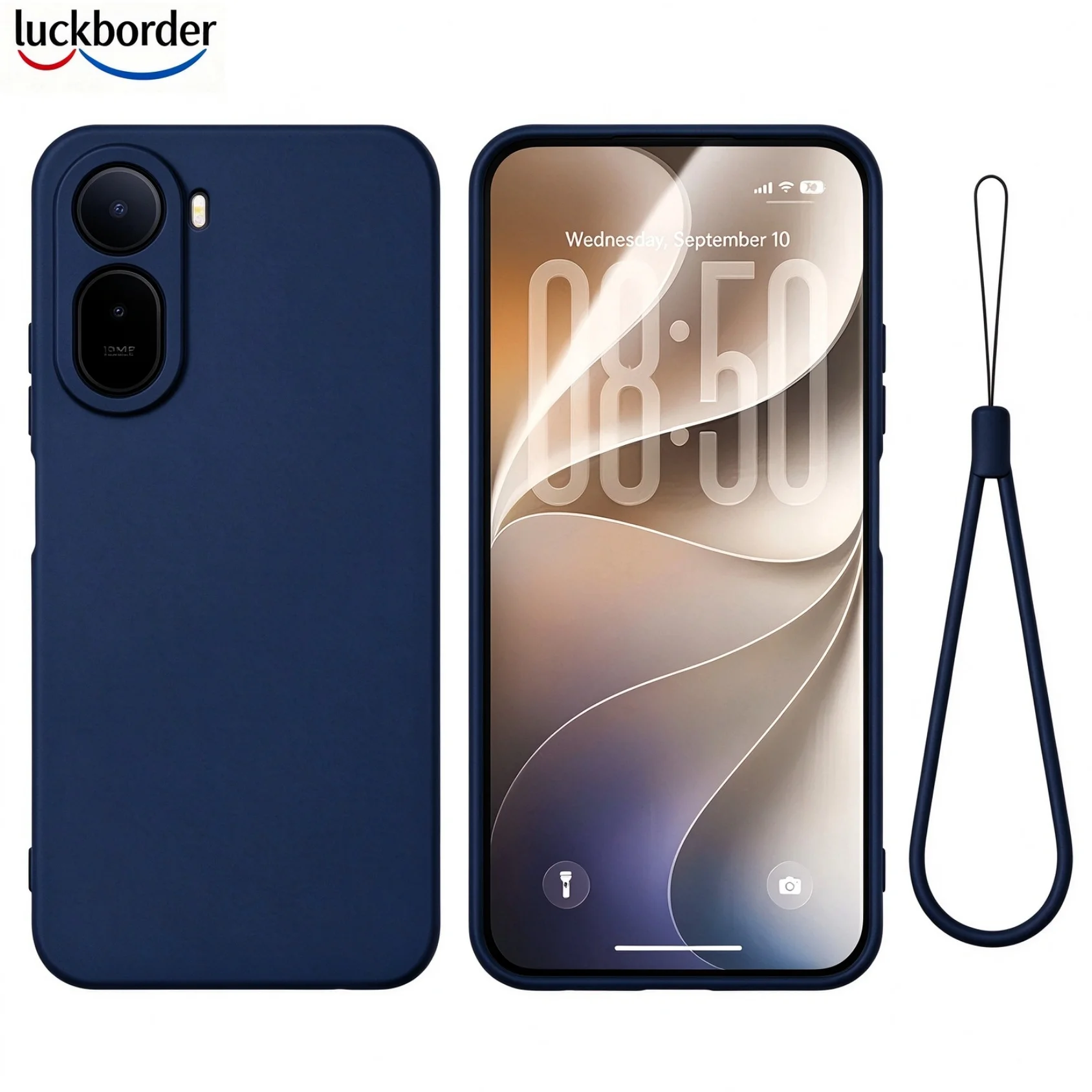 Enhanced Shockproof Phone Case with Lanyard and Microfiber Lining - Slim Design