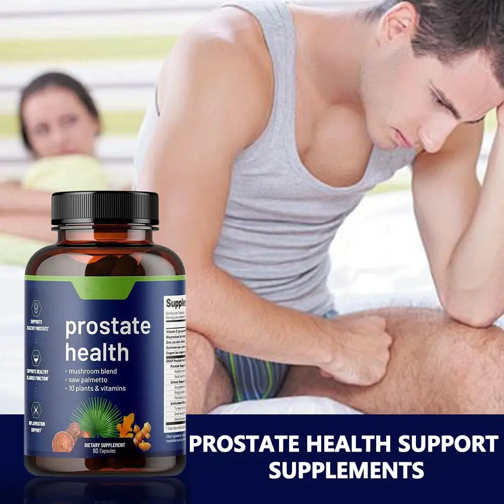 2 Bottles Saw Palmetto Prostate Capsules Urinary Tract Health Frequent Urination Bladder Support For Men's Prostate Health