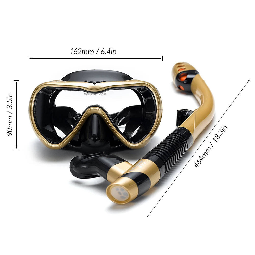 Snorkel Set Swimming Snorkeling Goggles Diving Mask