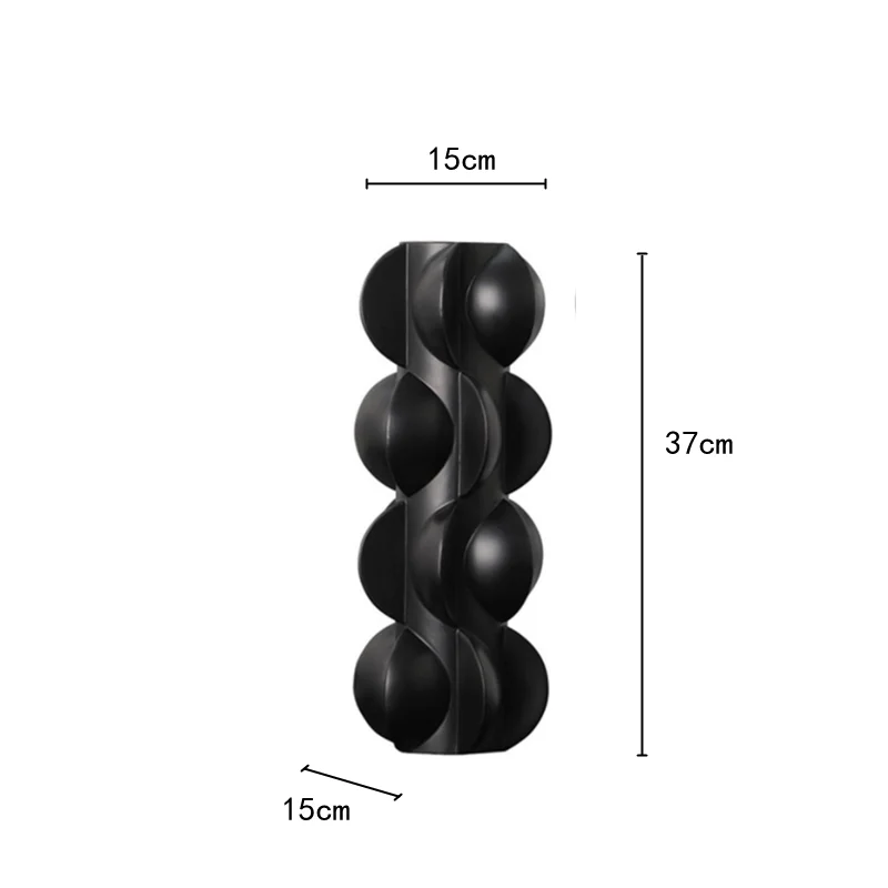Resin Vase Geometry Decorative Ornaments Screw Thread Resin Handicraft Floral Arrangement Accessories Home Decoration Vases Pots 5