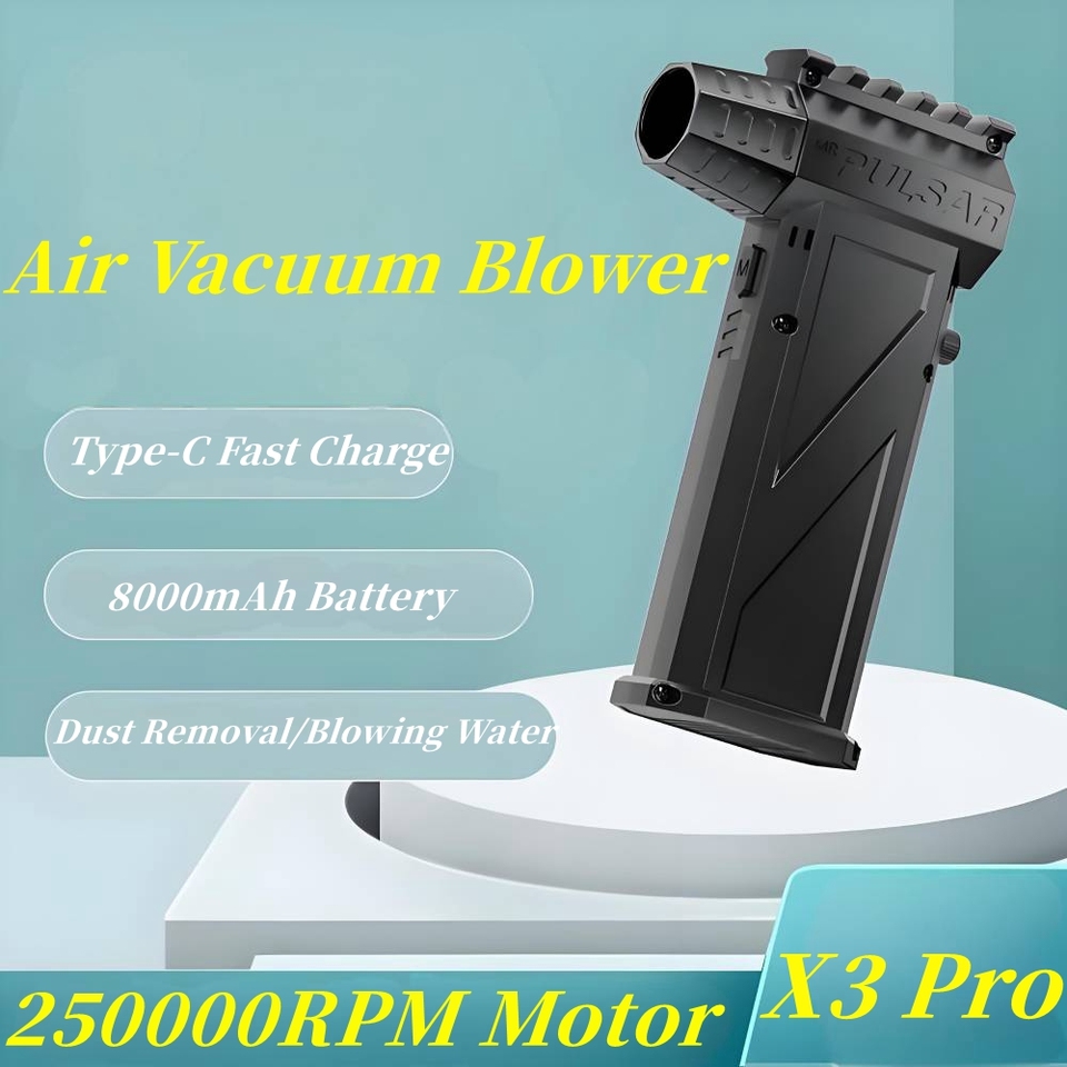 X3Pro Powerful Air Vacuum Blower 250000RPM Motor Turbo Jet Fan Rechargeable Turbo Air Blower Portable Jet Dryer Car/PC Cleaning