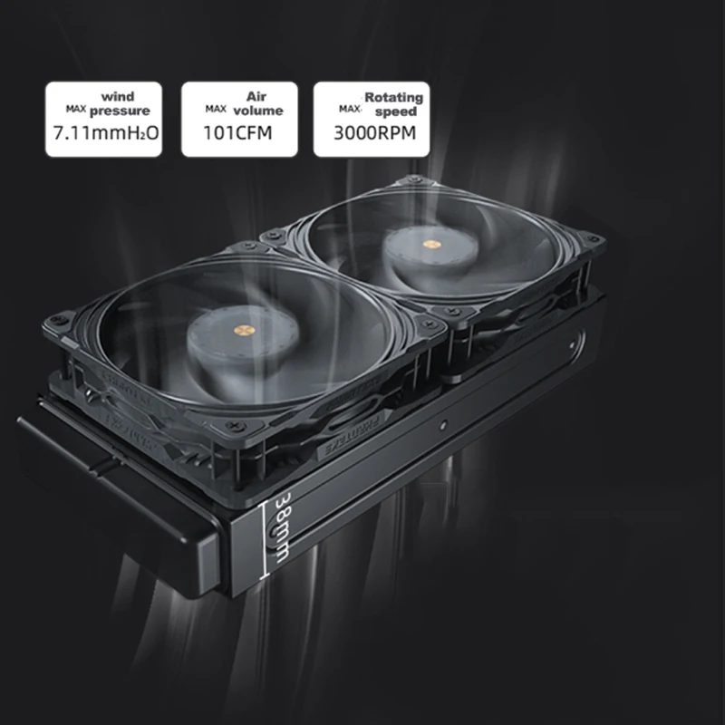 Phanteks T30 120mm Industrial Grade High Wind Pressure Cooling Fan 4Pin PWM 3000 RPM Vapo Bearing PC Silent Case Fan