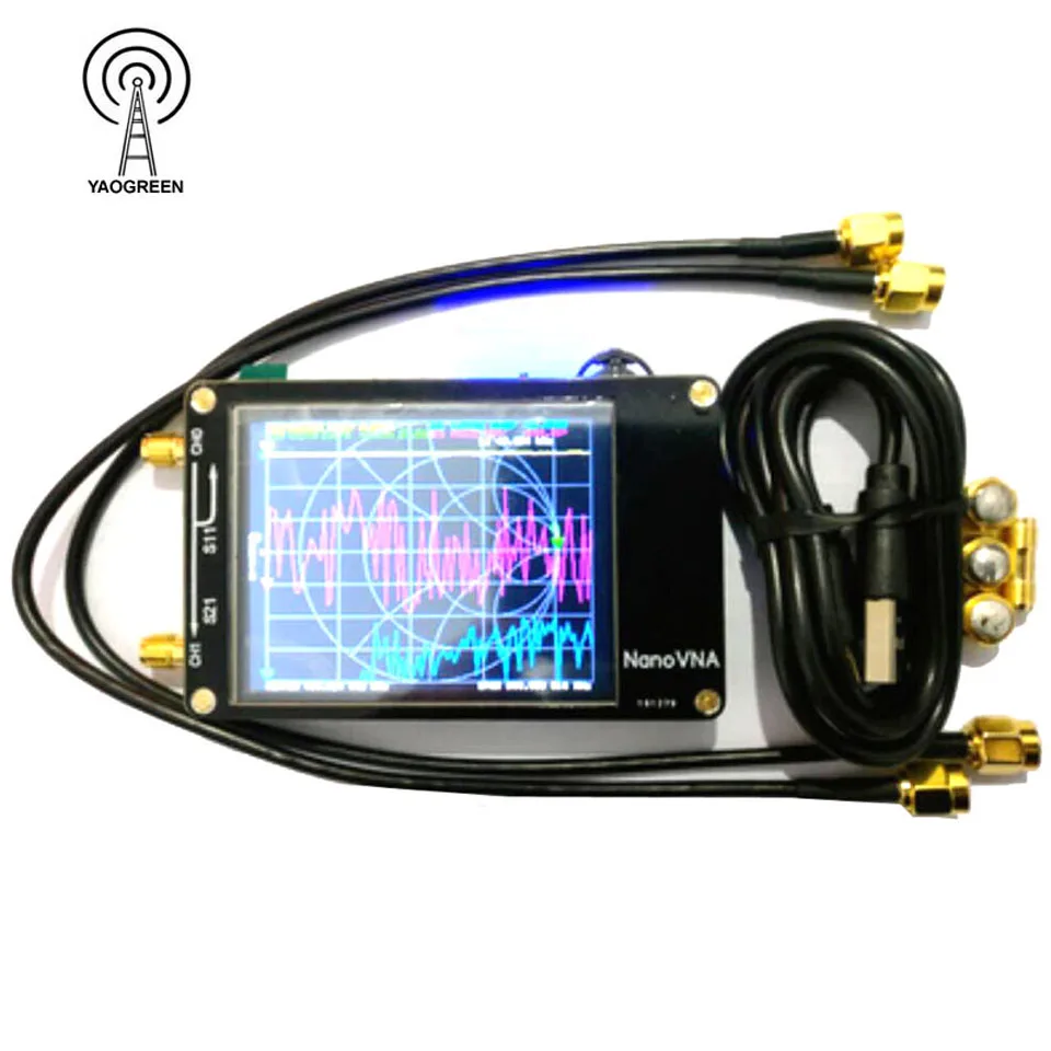 YAOGREEN NanoVNA Hugen 2 8 дюймов сенсорный ЖК-дисплей HF VHF UHF УФ-Векторный анализатор сети 50