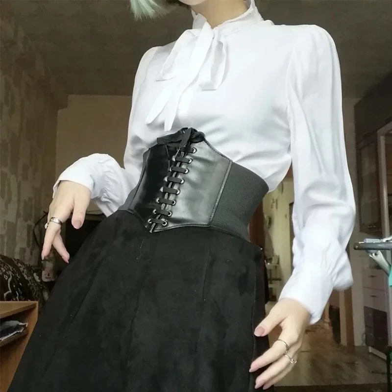 Damen-Korsett, Körperformung, sexy, breiter Ledergürtel, Kummerbund, Riemen für Frauen, hohe Taille, schlankmachende Korsetts und Bustiers – Detail 14