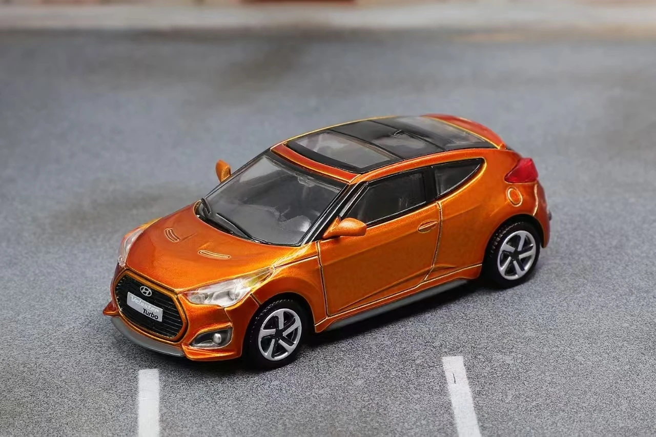 Voiture Miniature Hyundai Veloster N 1:38 - Bleue, Diecast à Ressort, Modèle 2025