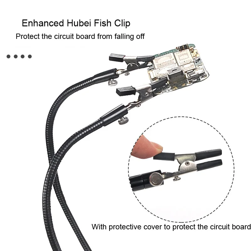 납땜용 세컨드 핸드 PCB 홀더 4개, 웰싱 스테이션, 5배율 LED 돋보기 데스크 램프, PCB SMD 조명 수리 도구