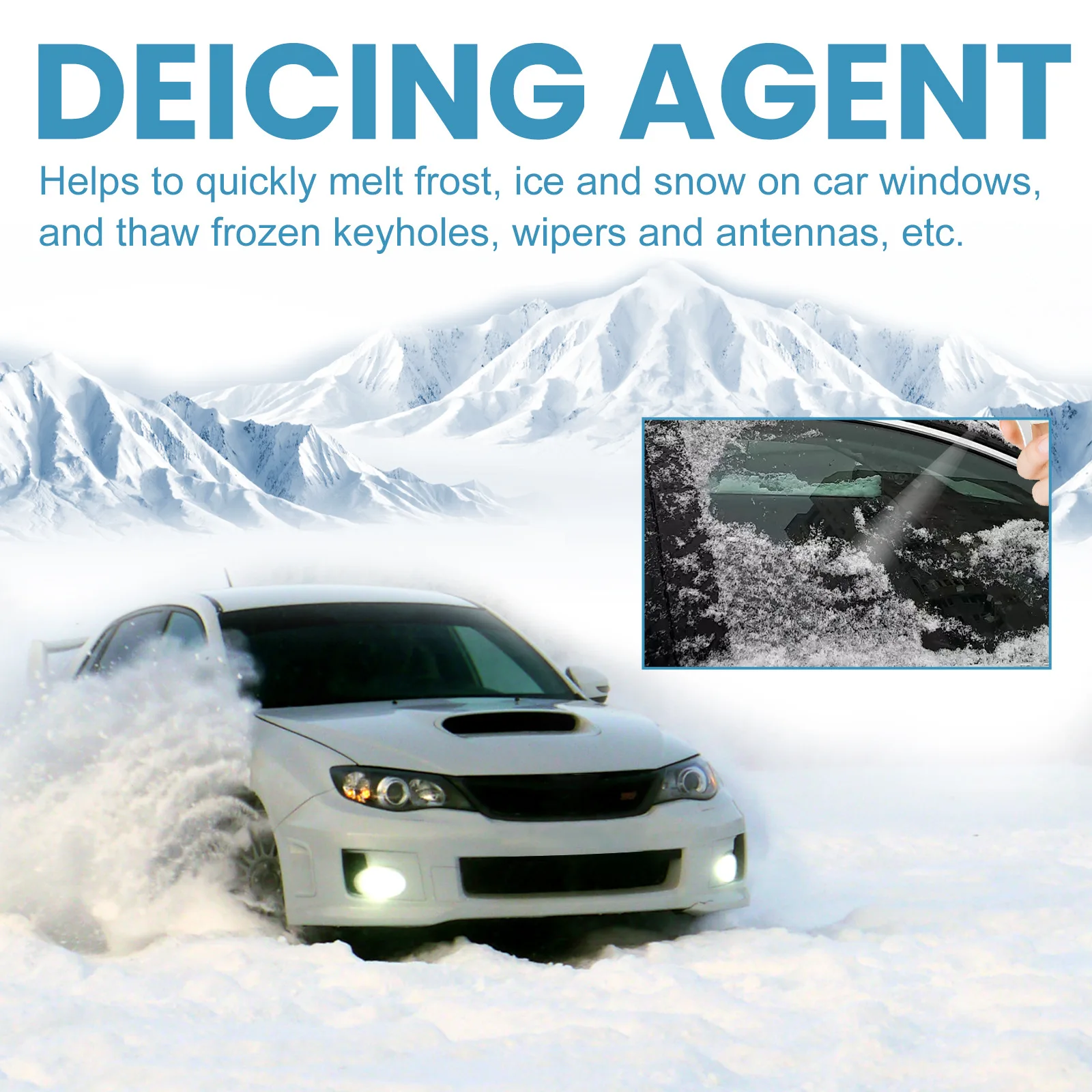 Car Deicing Spray Car Windshield Powerful Ice Remover For Auto Window Portable Defroster With No Damage Snow Melting