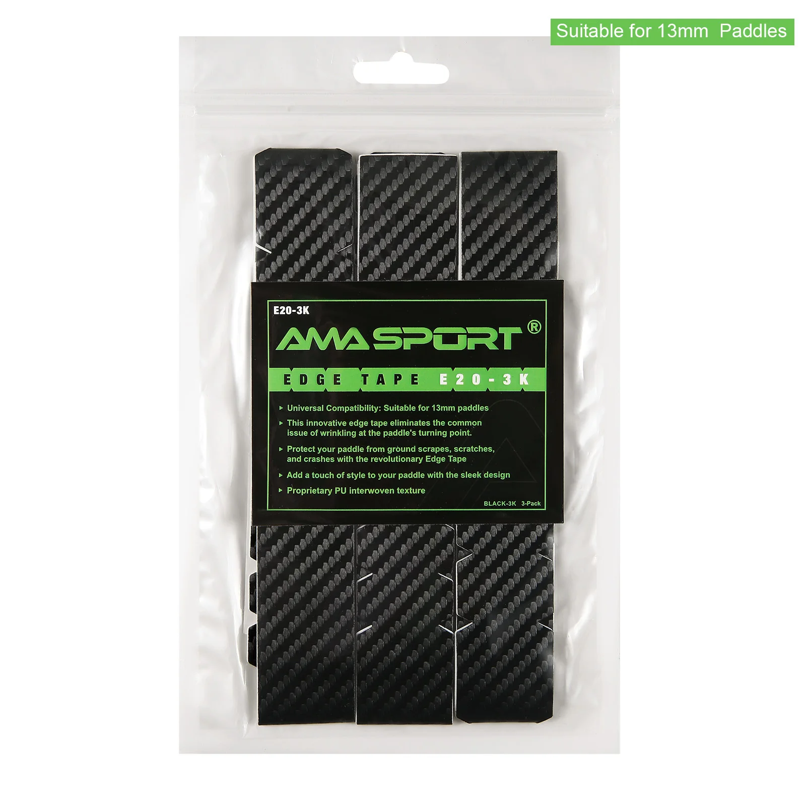 AMASPORT2 Thickened Pickleball Paddle Protection Tape Paddle Edge Guard Head 3K Textured Tape Protector Pickle ball Accessories pickleball paddle tape