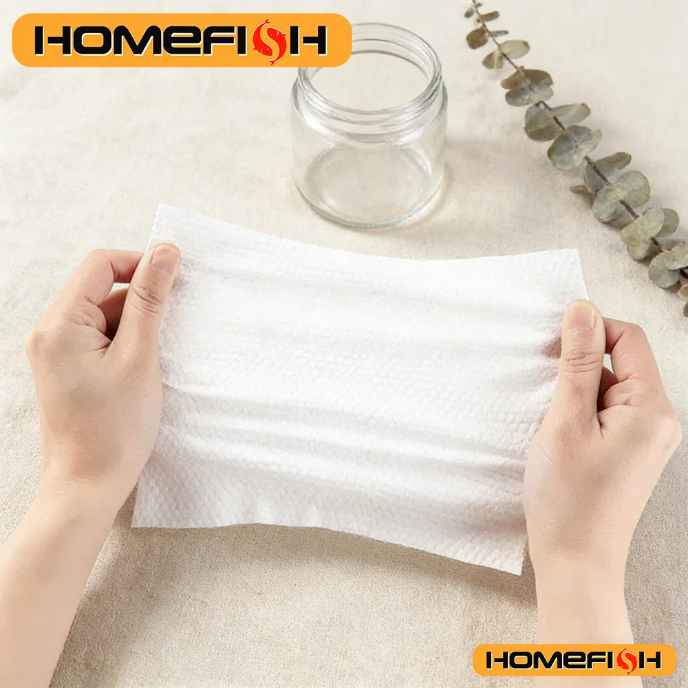 Soft Cotton Disposable Thick Face Towel - Dry Makeup Removing Cleanser Towelettes For Skin Care - 6