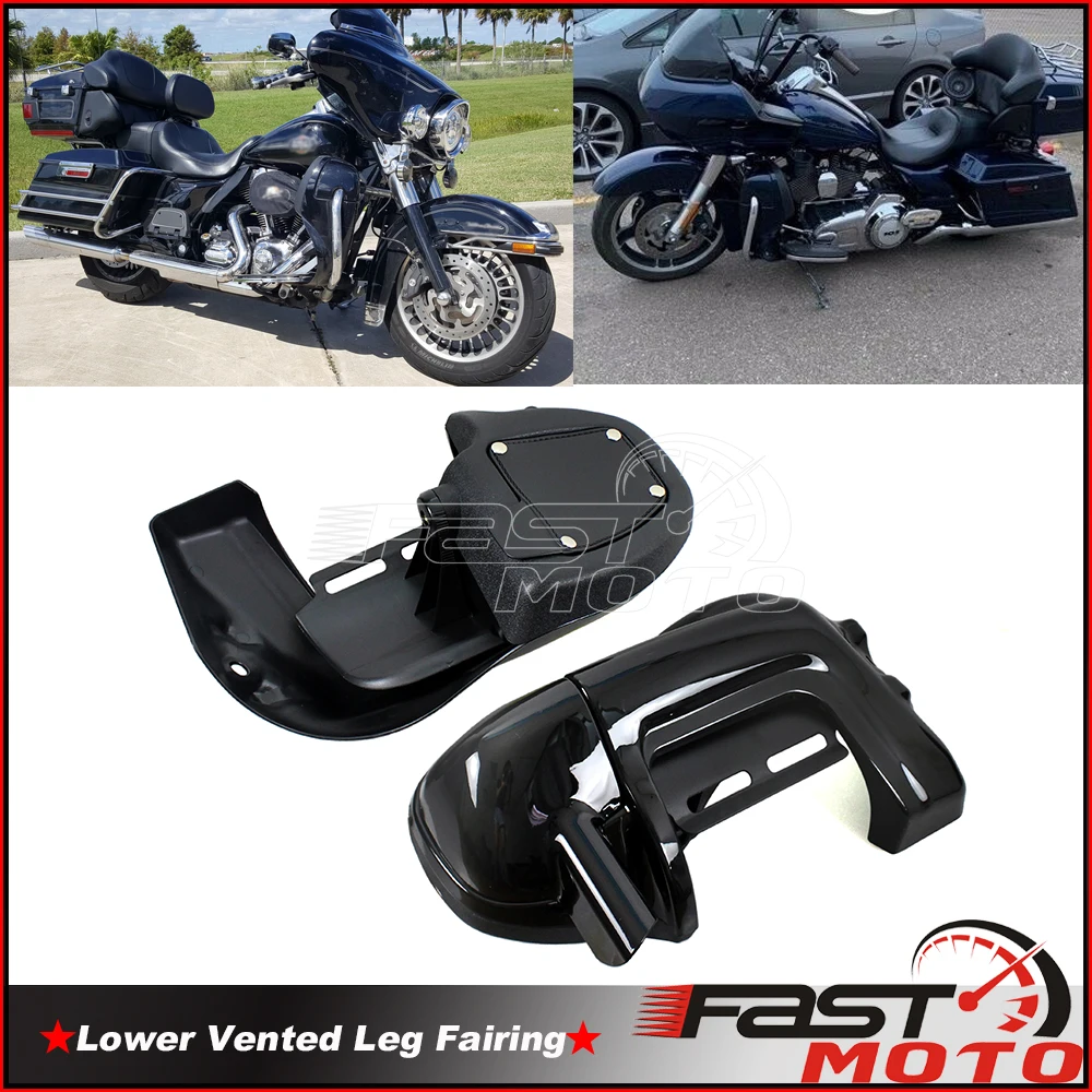 Motorcycle Lower Vented Leg Fairing For Harley Touring Road King Street Electra Glide Ultra