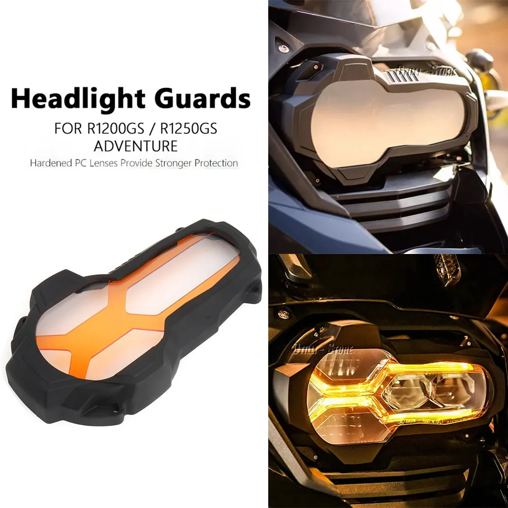 

Motorcycle Headlight Protector Guard Orange Fluorescent Covers For BMW R1200GS LC Adventuer R1250GS R 1200GS 1250GS ADVENTUER