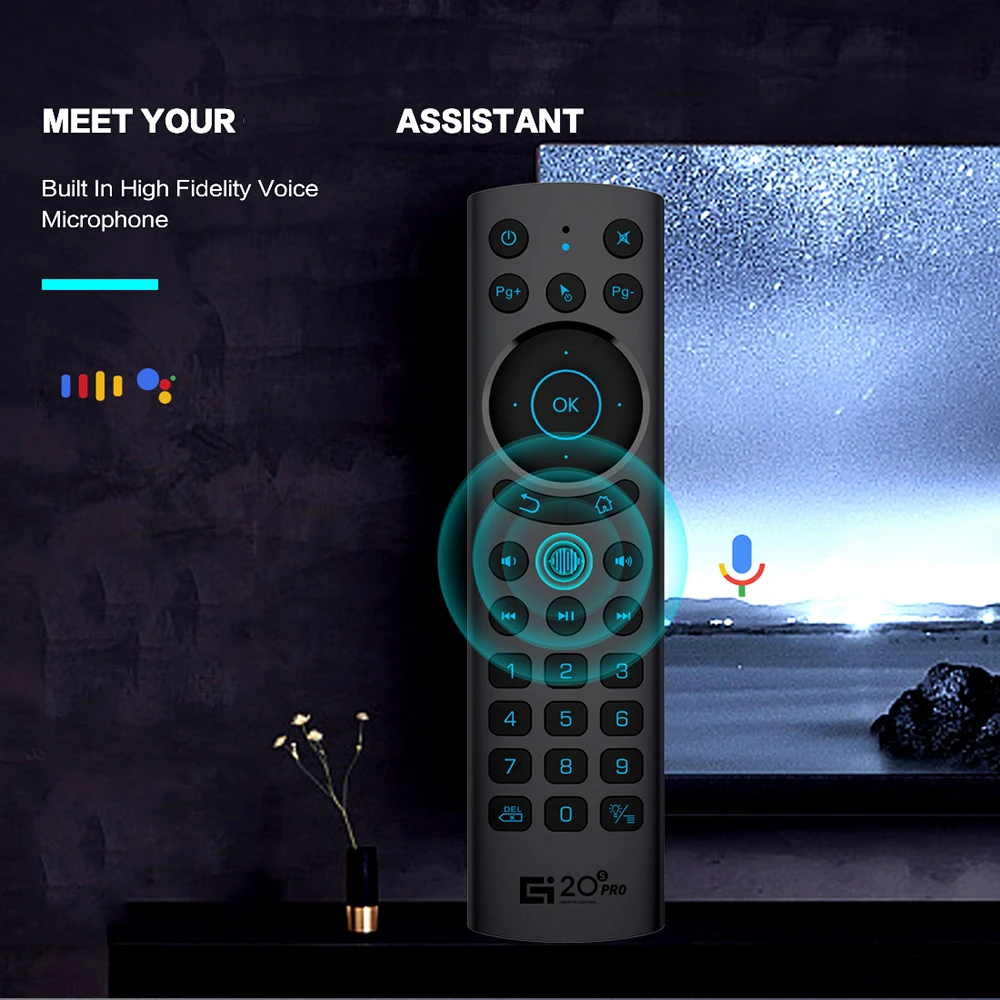 Controle Remoto Infravermelho para Android tv Box G20s Pro 2.4g sem Fio Botões Retroiluminados Air Mouse bt 5.0 G20bts Plus - Image 4