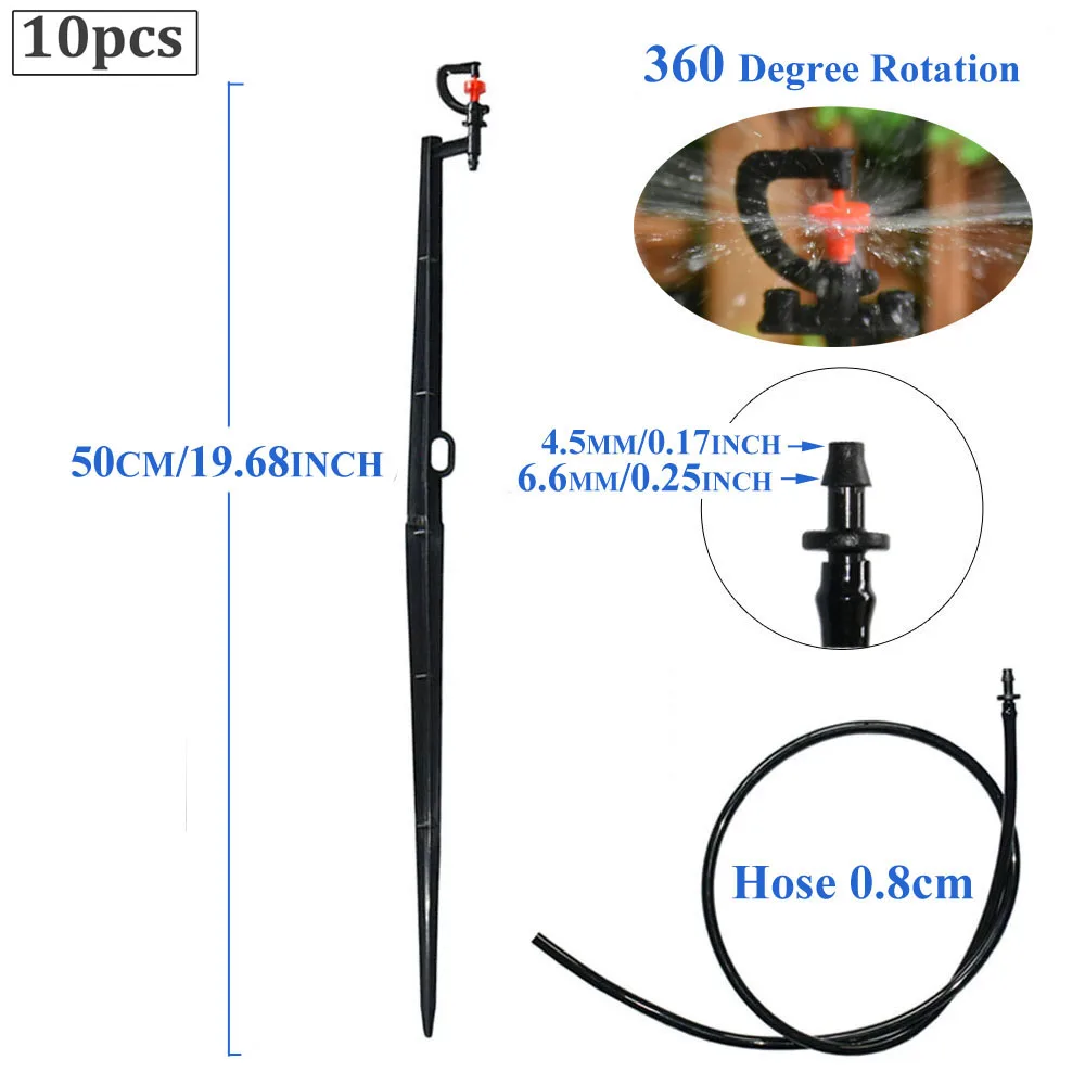 Kit 150 Pezzi Micro-irrigatori A Spruzzo – Ugelli 90°, 180°, 360° Per Irrigazione A Goccia, Giardino E Agricoltura