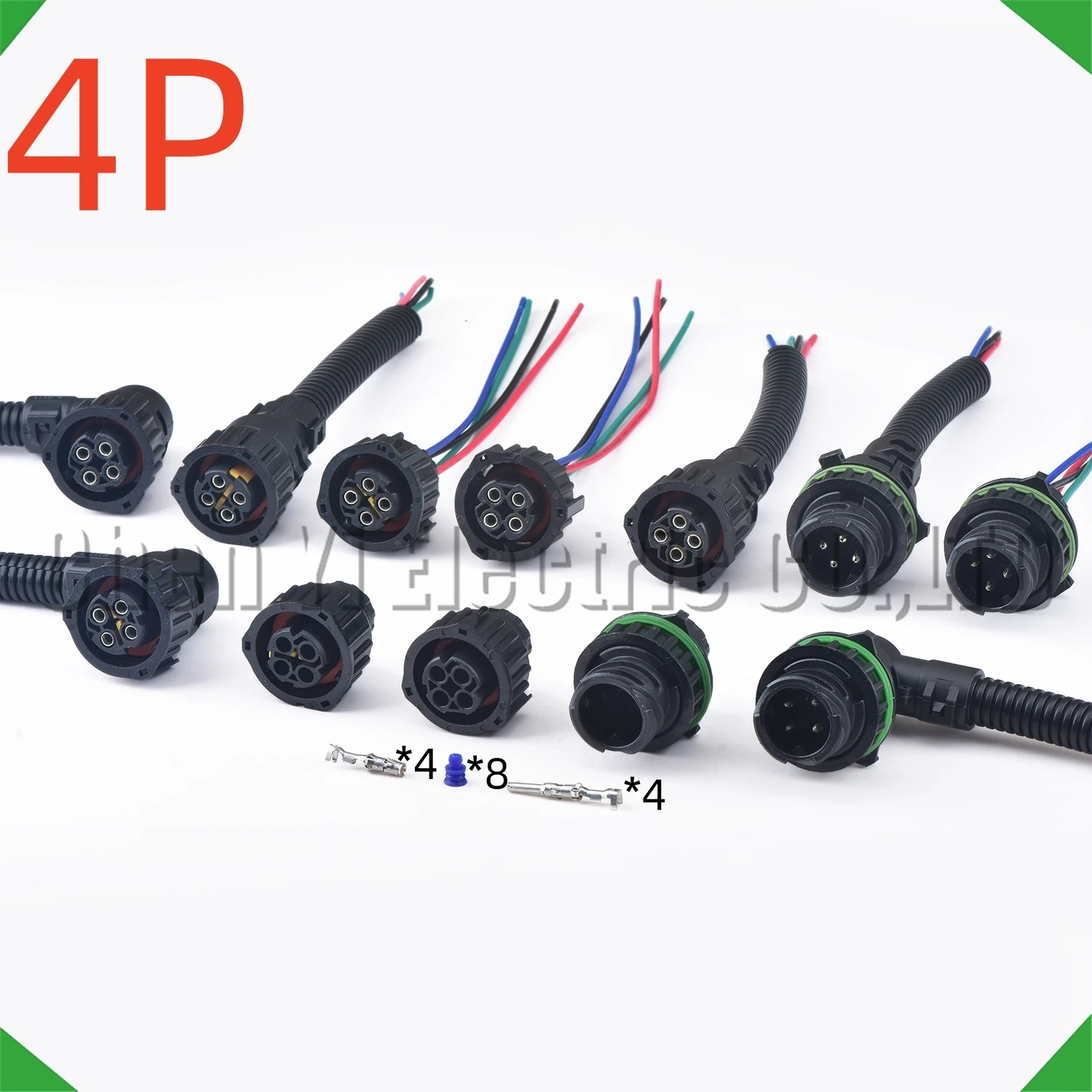 Conector impermeable para automóvil de 4 pines, enchufe de arnés de ...