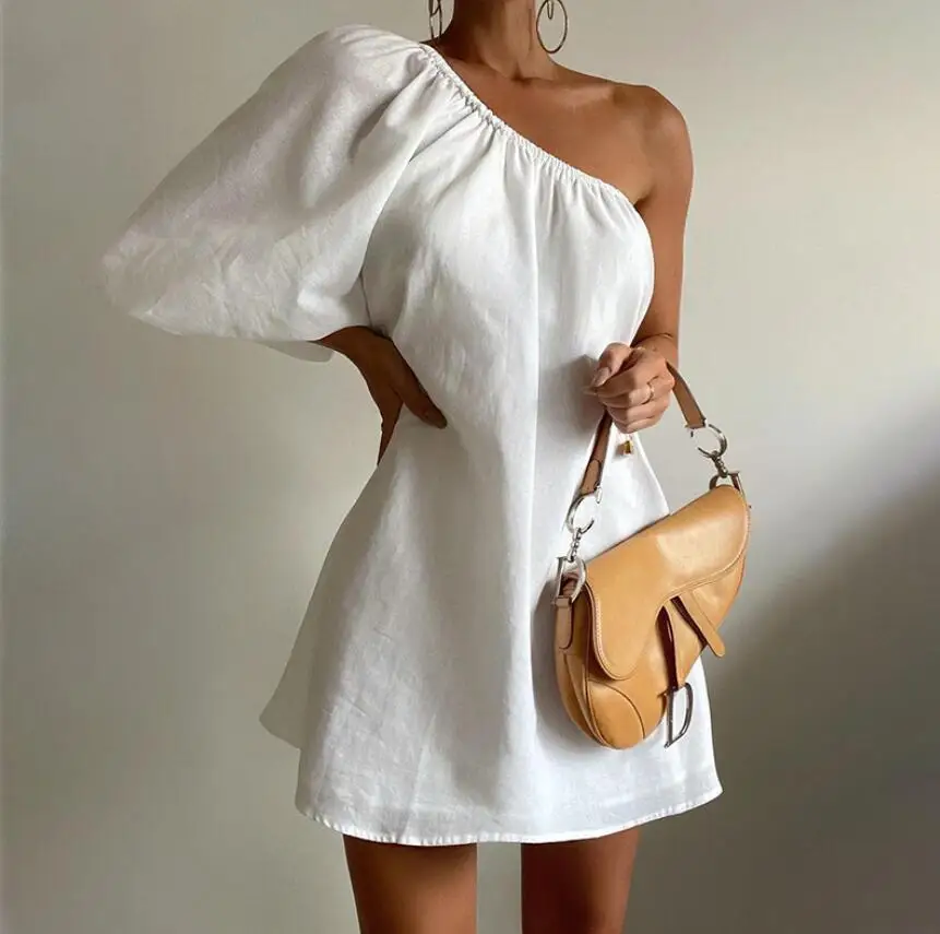 

Летнее платье из хлопка и льна, 3 цвета