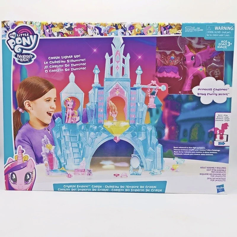 

Hasbro My Little Pony Equestria Princess Cadance Crystal Castle Luna Twilight Sparkle Set Lights Girl Toy Christmas Gift